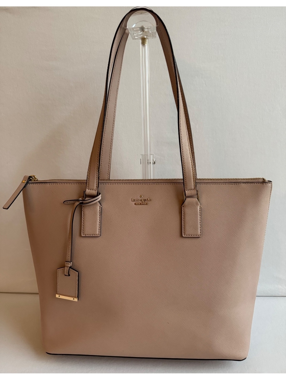 Kate Spade Cameron Street Lucie Large Leather Tote Tan Toasted Wheat PXRU6921
